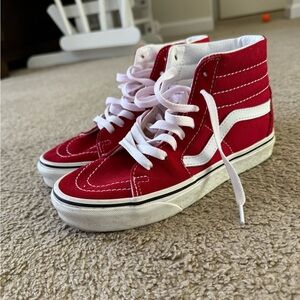 Red high top vans